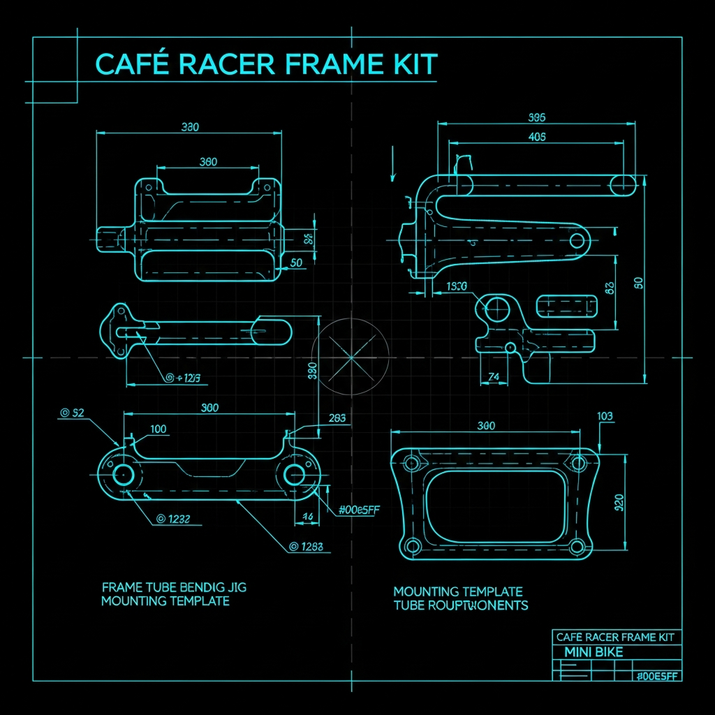 Cafe Racer Frame Kit — Complete Template Set
