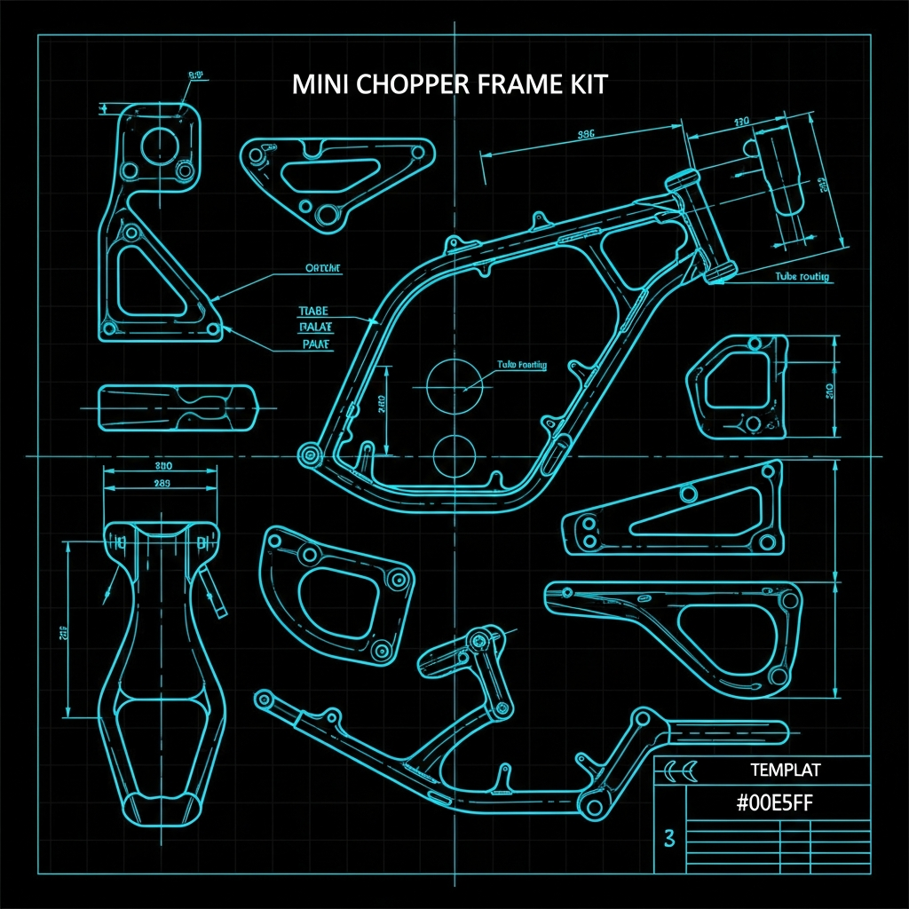Mini Chopper Frame Kit — Complete Template Set