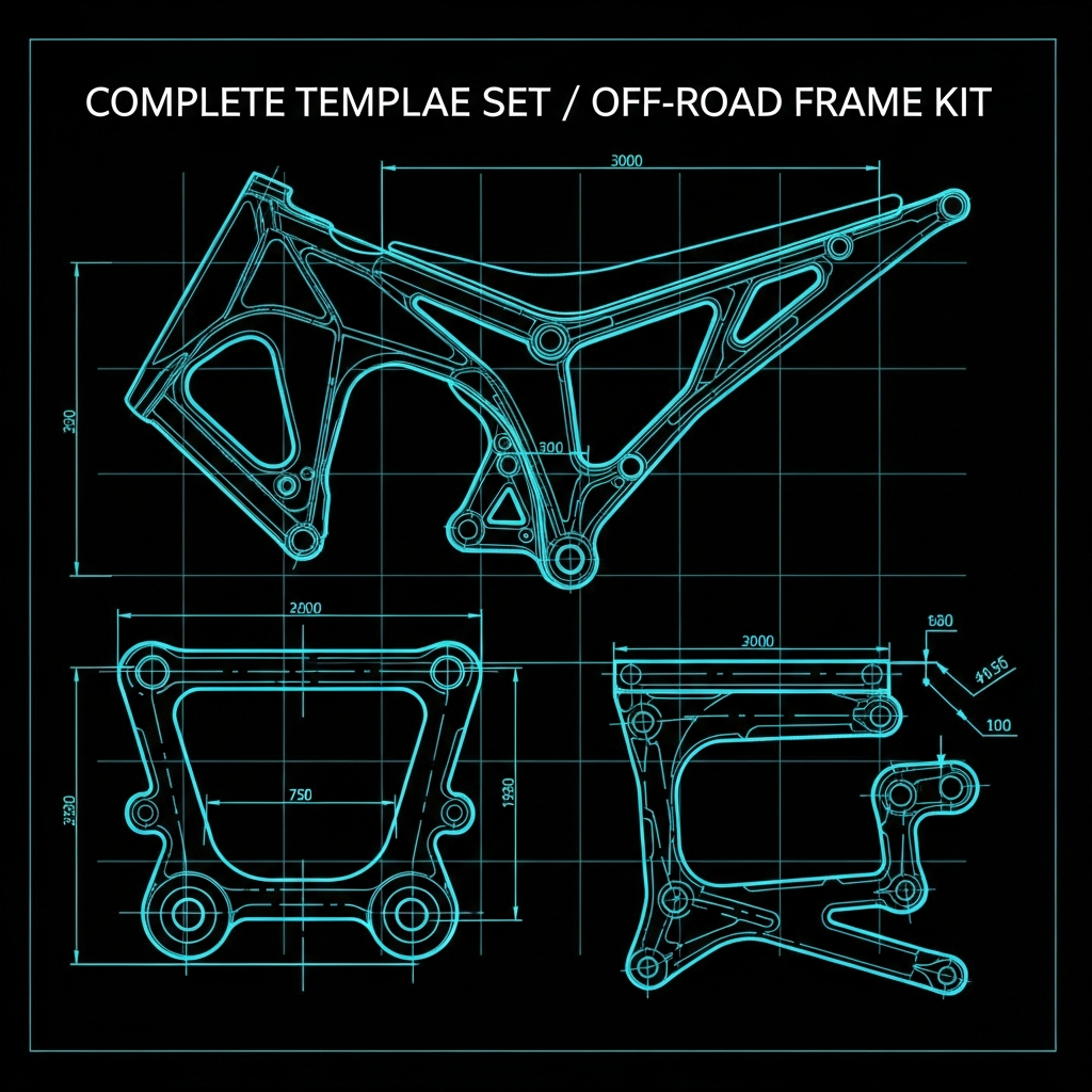 Pit Bike / Off-Road Frame Kit — Complete Template Set