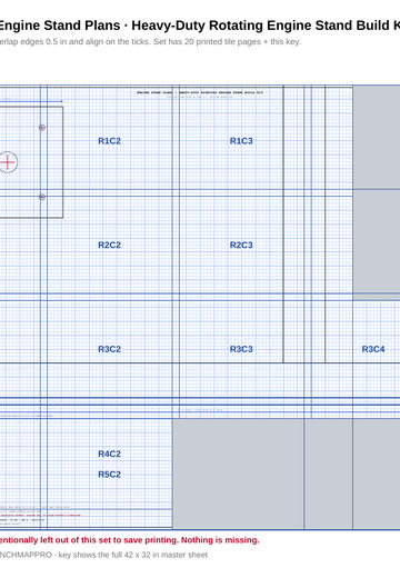 Engine Stand Plans — Heavy-Duty Rotating Engine Stand Build Kit