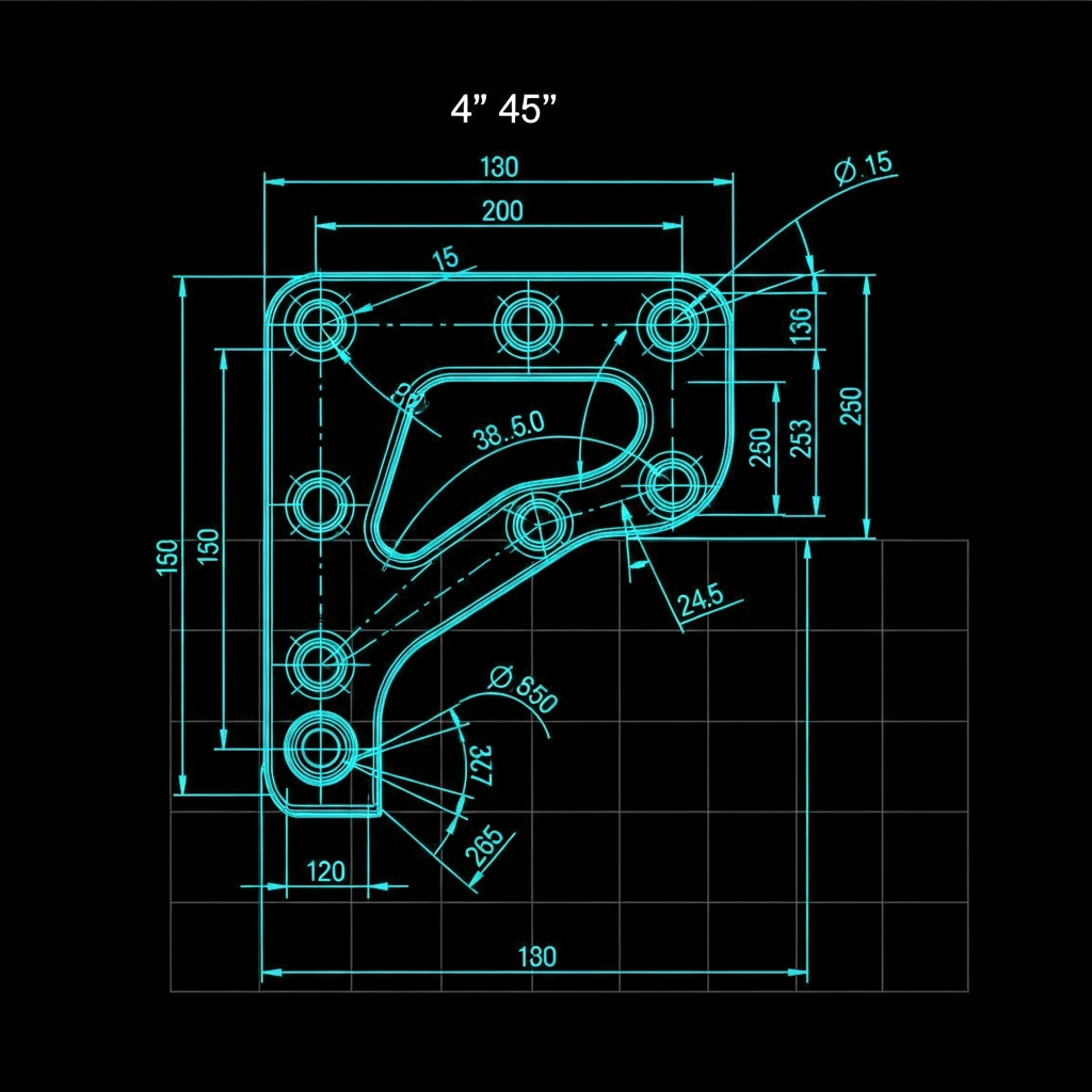 45-Degree Angle Bracket (4")