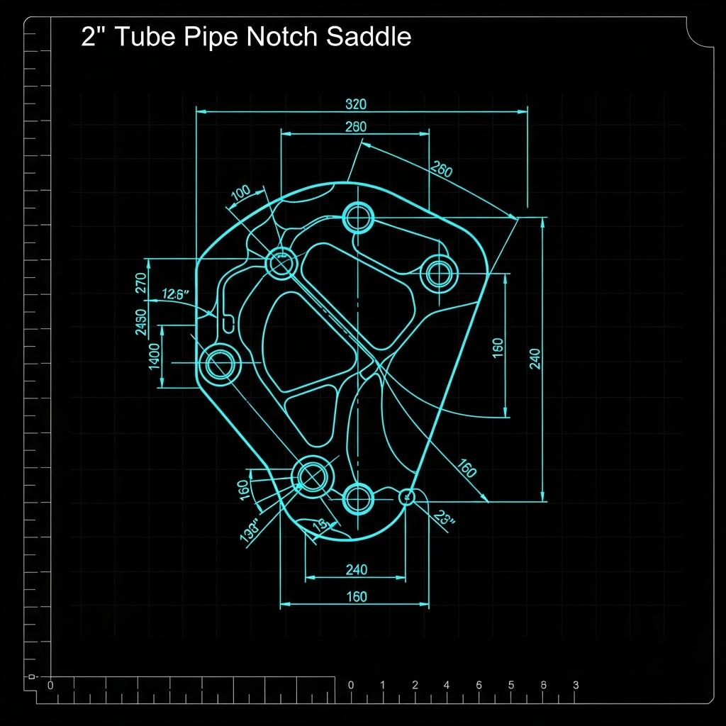 Pipe Notch Saddle (2" tube)