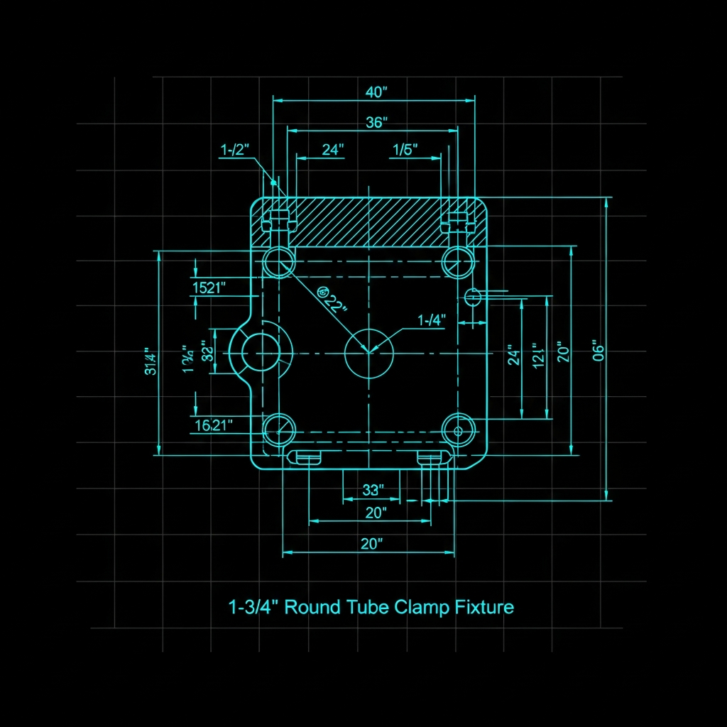 1-3/4" Round Tube Clamp Fixture