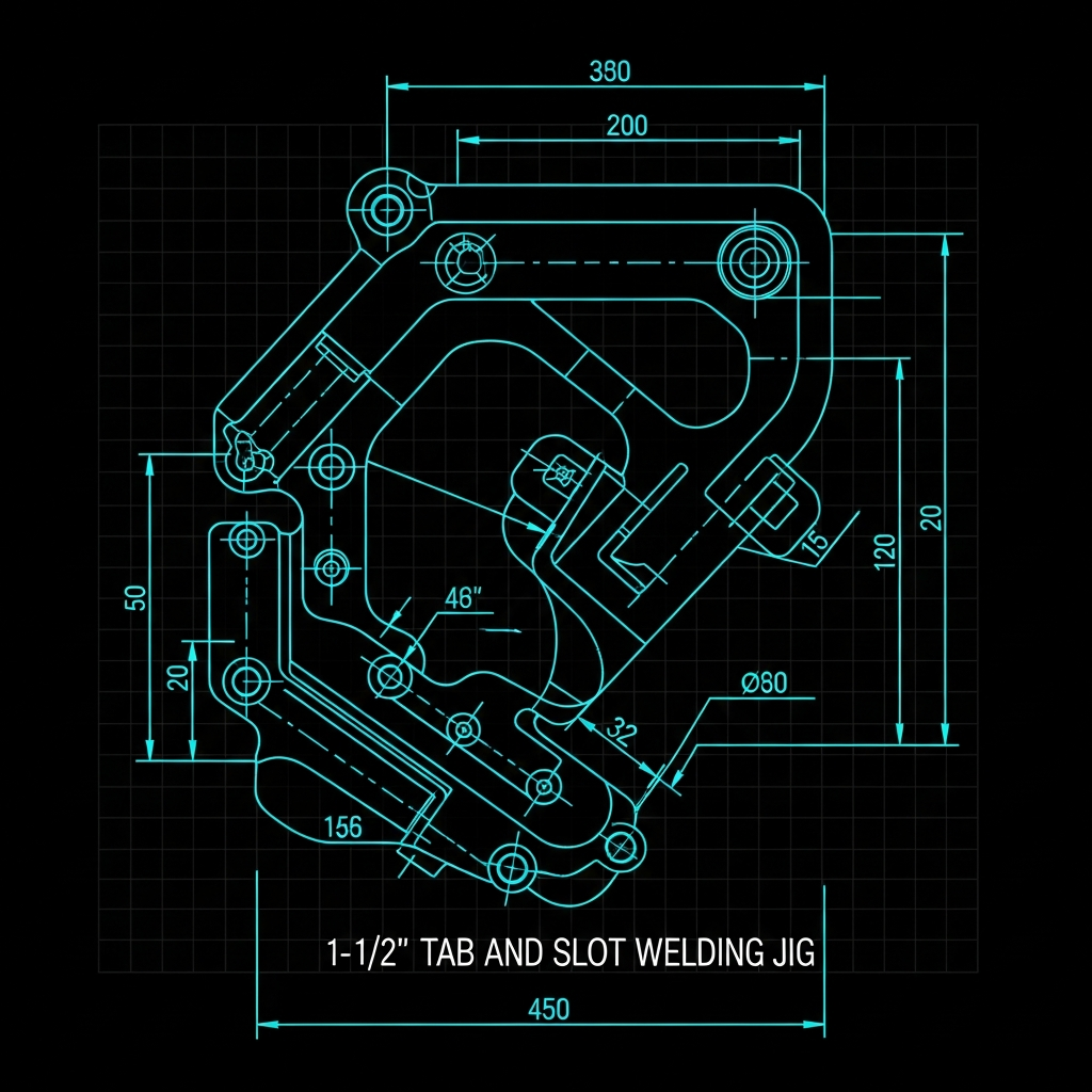 1-1/2" Tab and Slot Welding Jig