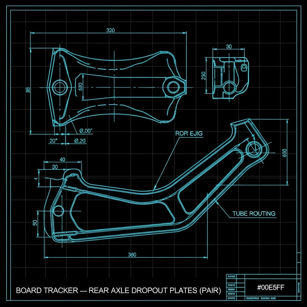 Board Tracker — Rear Axle Dropout Plates (pair)