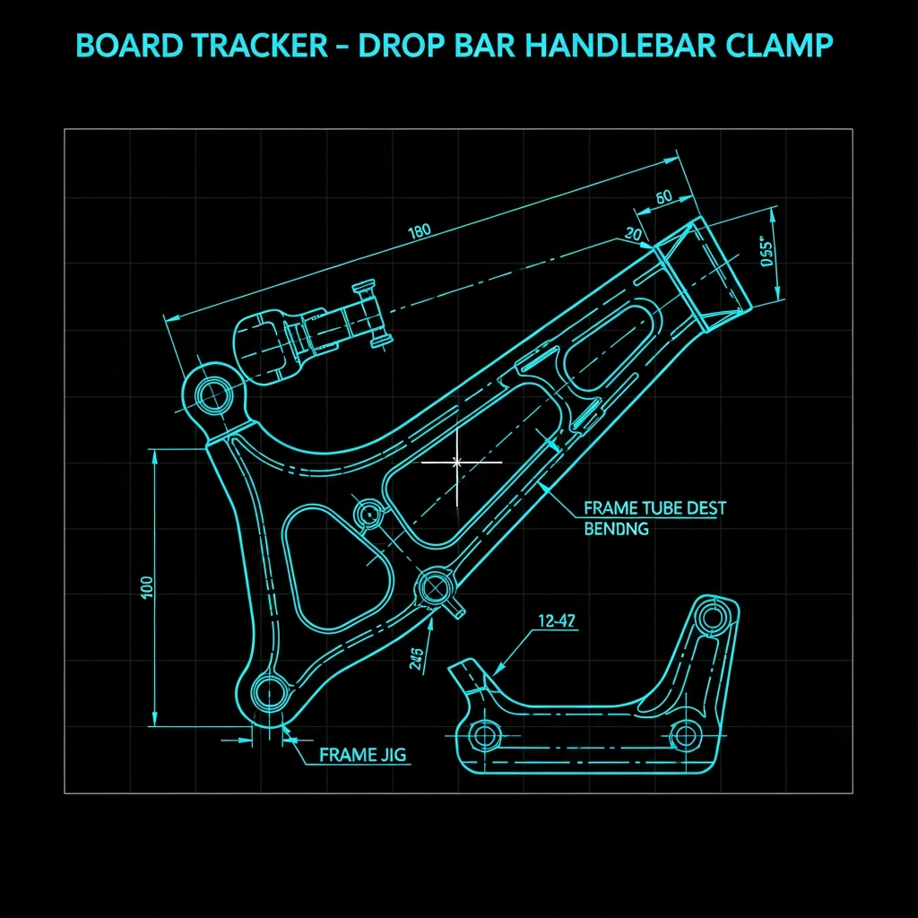 Board Tracker — Drop Bar Handlebar Clamp