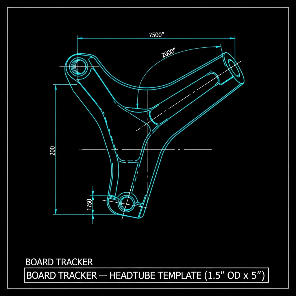 Board Tracker — Headtube Template (1.5" OD x 5")