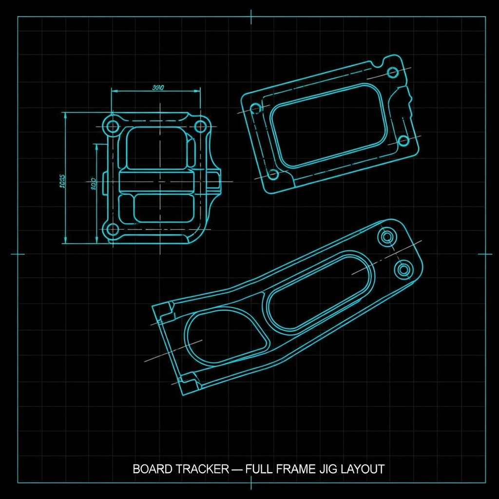 Board Tracker — Full Frame Jig Layout