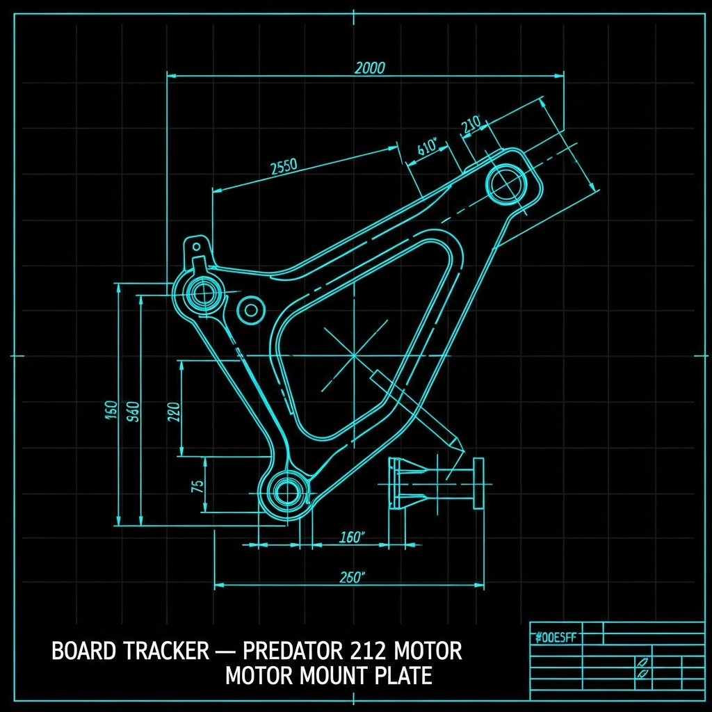Board Tracker — Predator 212 Motor Mount Plate