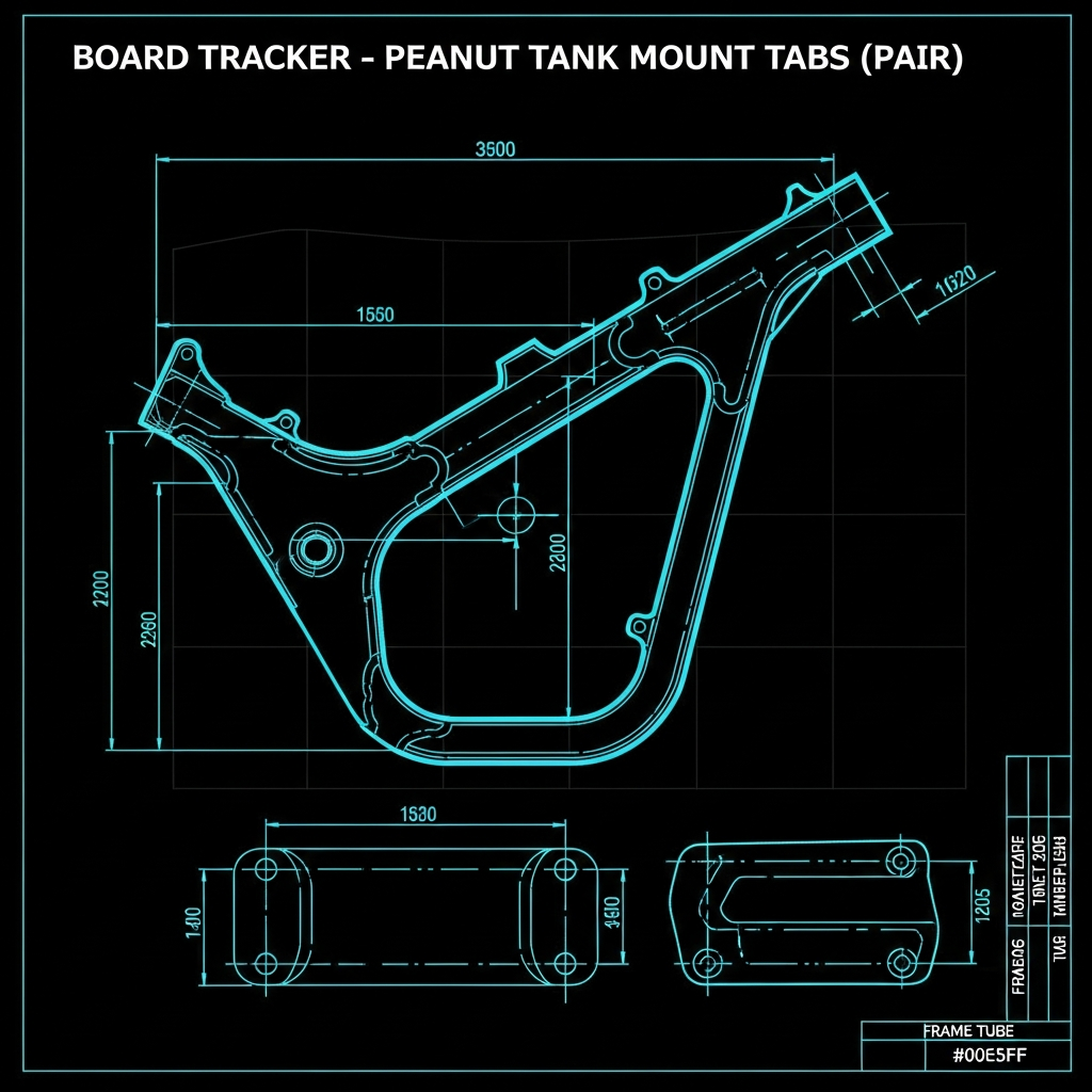 Board Tracker — Peanut Tank Mount Tabs (pair)