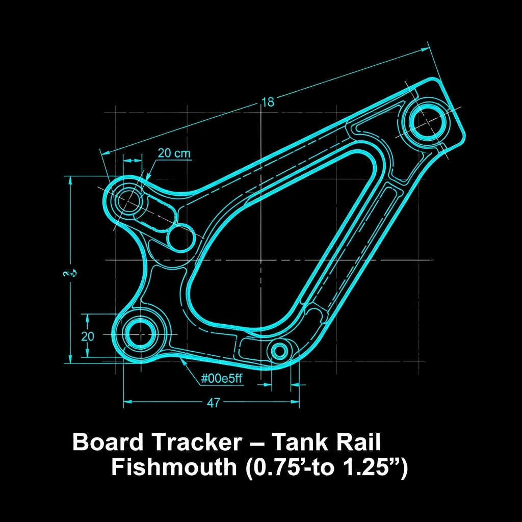 Board Tracker — Tank Rail Fishmouth (0.75" to 1.25")