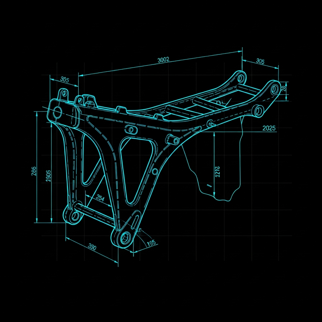 Cafe Racer — Seat Cowl Subframe Template
