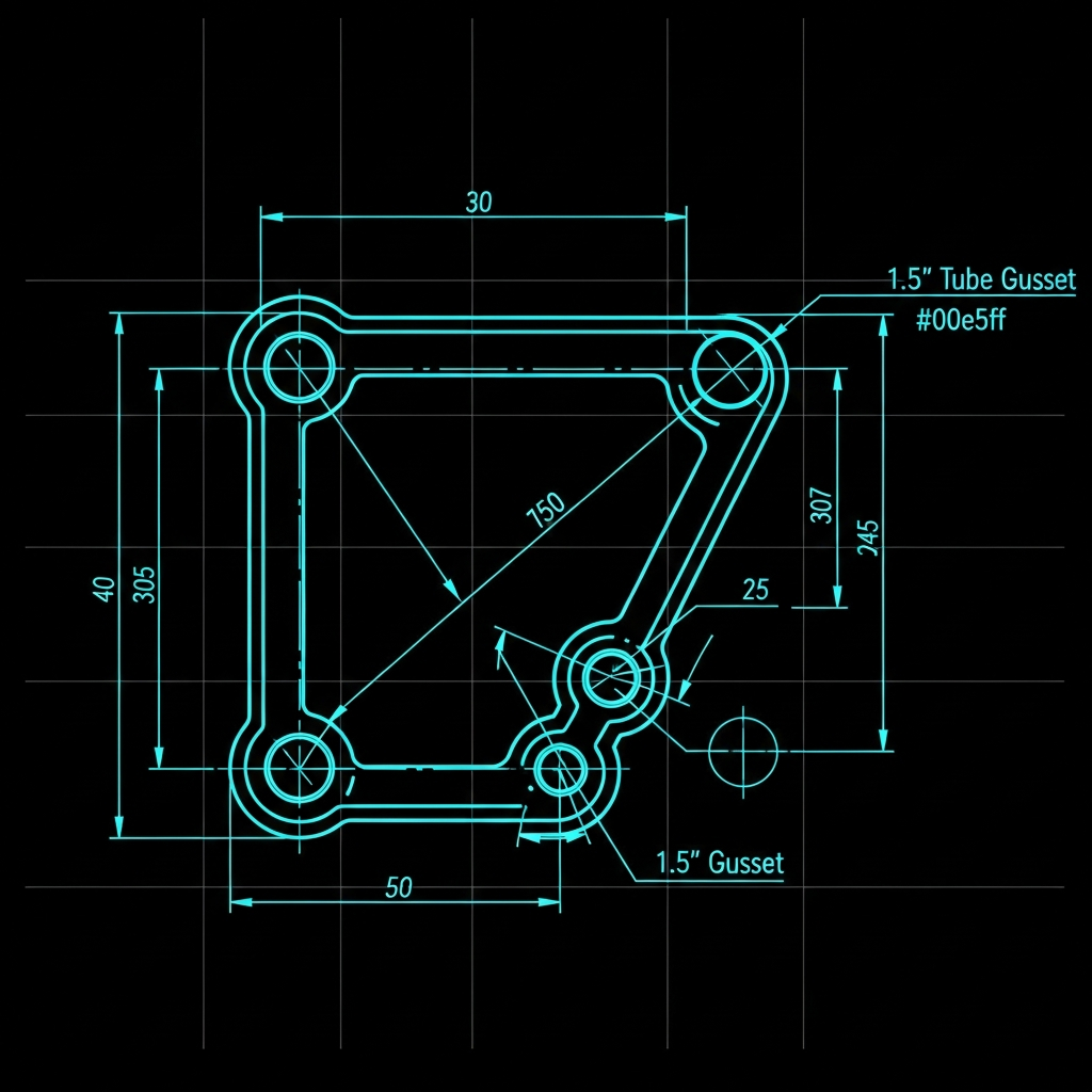 1.5" Tube Gusset