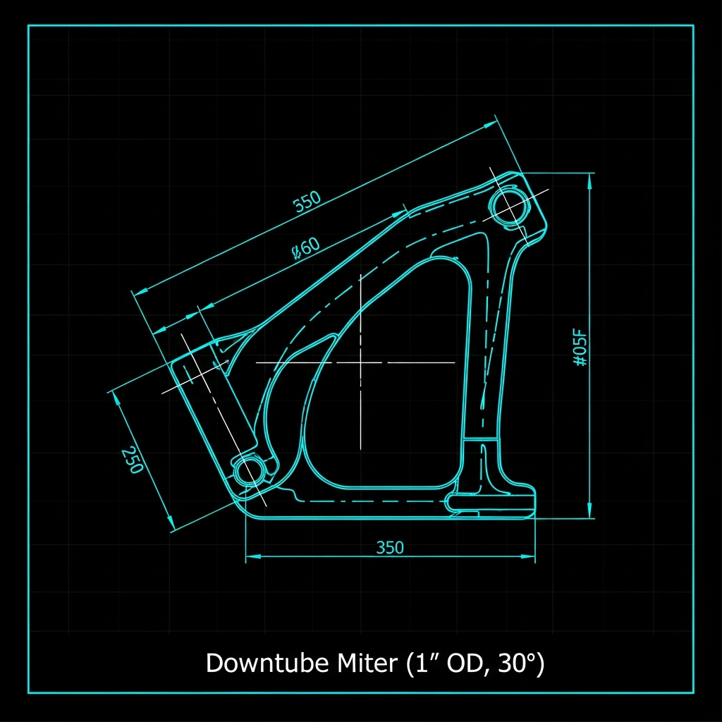 Mini Chopper — Downtube Miter (1" OD, 30°)