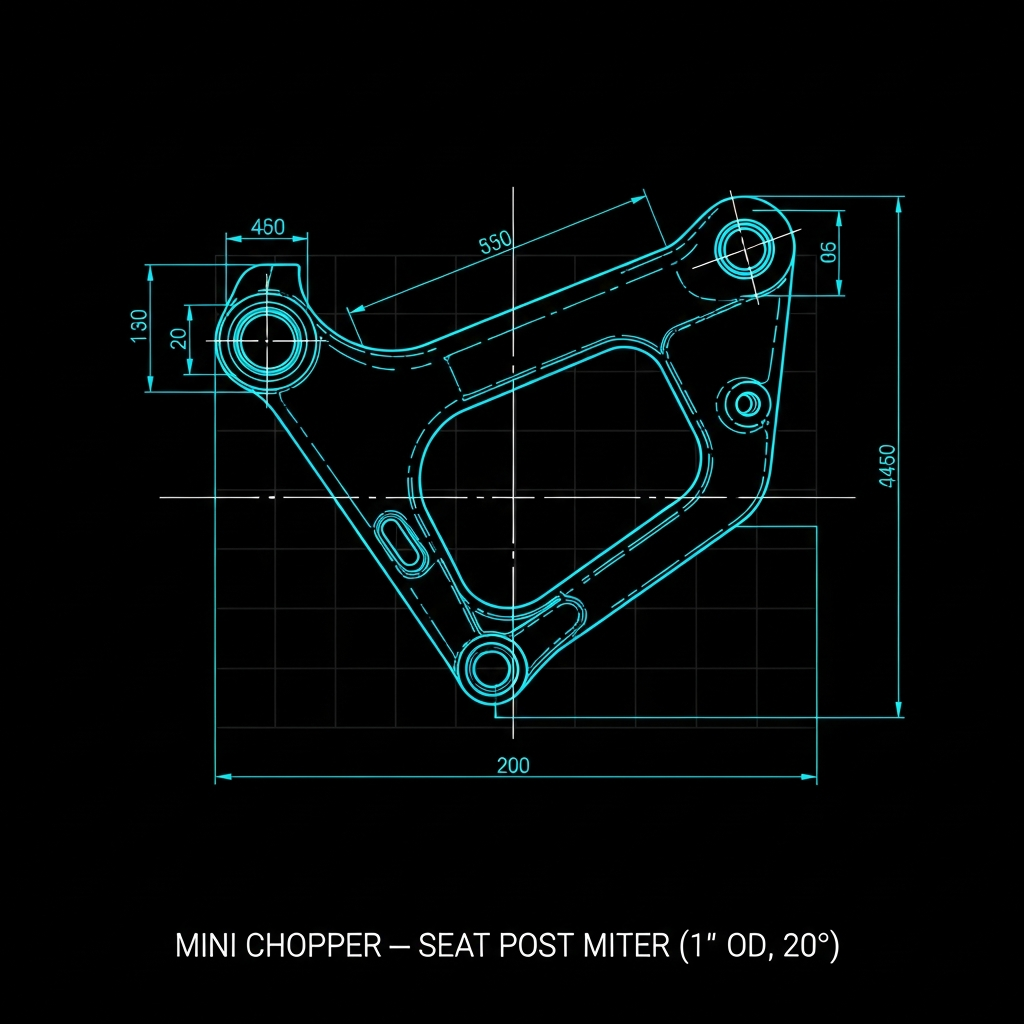 Mini Chopper — Seat Post Miter (1" OD, 20°)