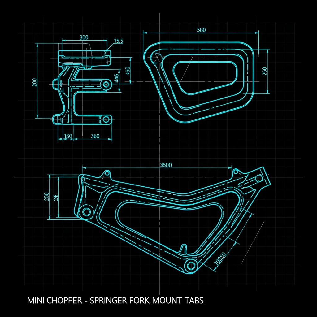 Mini Chopper — Springer Fork Mount Tabs