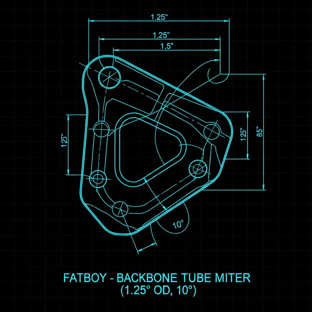 Fatboy — Backbone Tube Miter (1.25" OD, 10°)