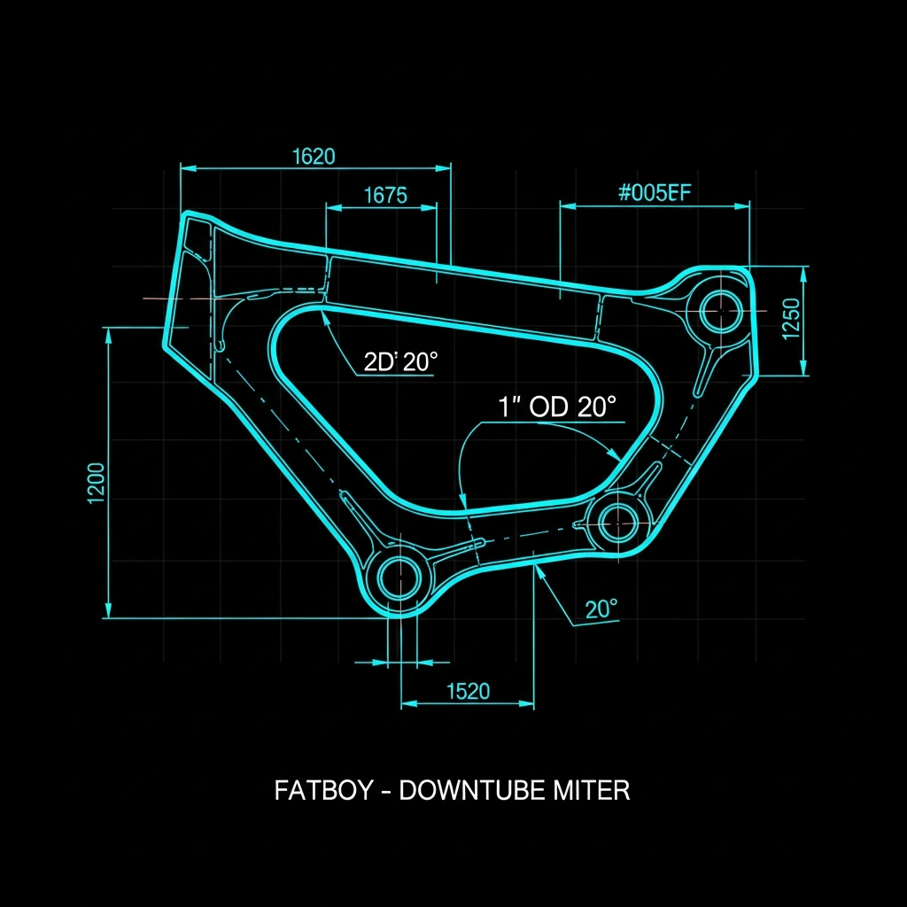 Fatboy — Downtube Miter (1" OD, 20°)