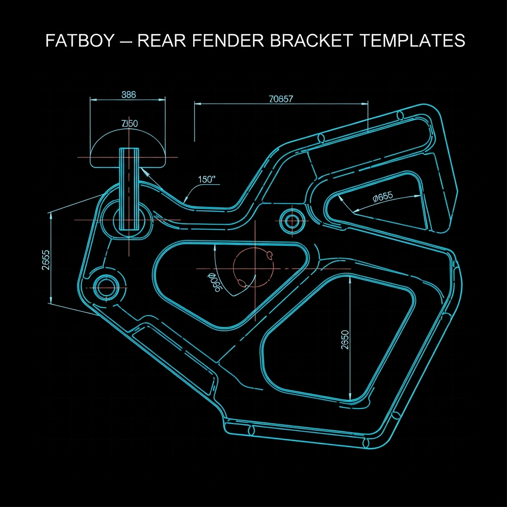 Fatboy — Rear Fender Bracket Templates