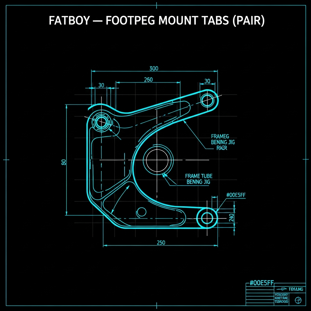 Fatboy — Footpeg Mount Tabs (pair)
