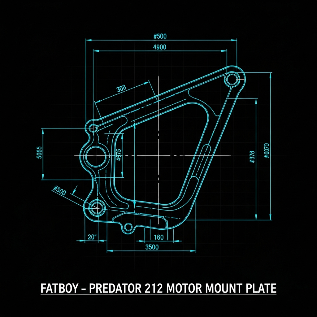 Fatboy — Predator 212 Motor Mount Plate