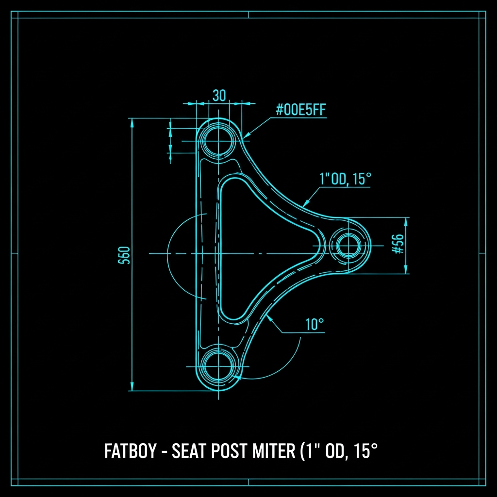 Fatboy — Seat Post Miter (1" OD, 15°)