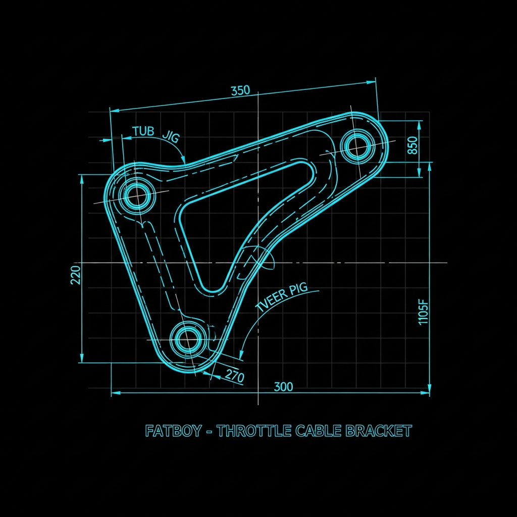 Fatboy — Throttle Cable Bracket