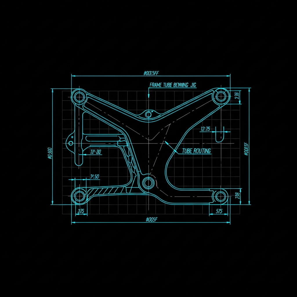 Pit Bike — Engine Cradle Fishmouth (1" to 1")