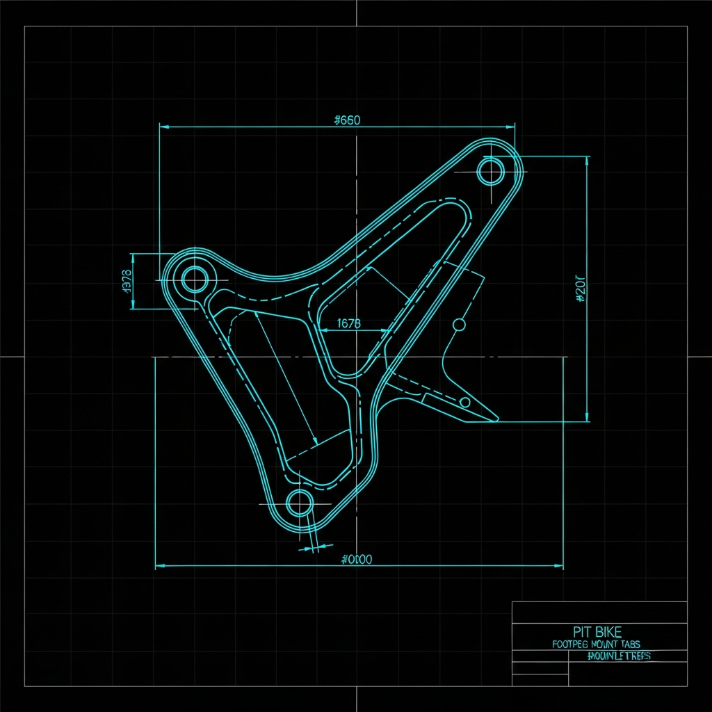 Pit Bike — Footpeg Mount Tabs (pair)