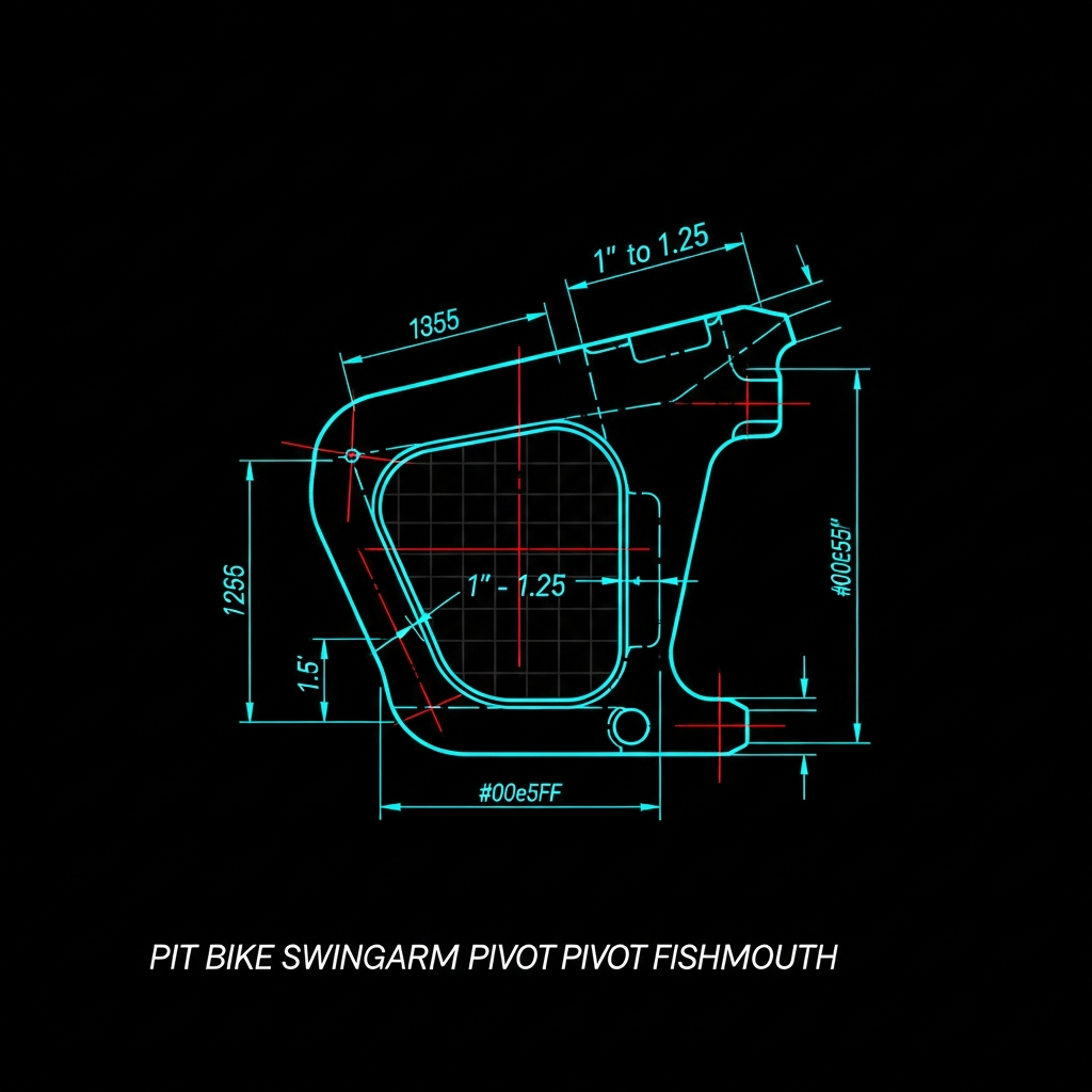 Pit Bike — Swingarm Pivot Fishmouth (1" to 1.25")