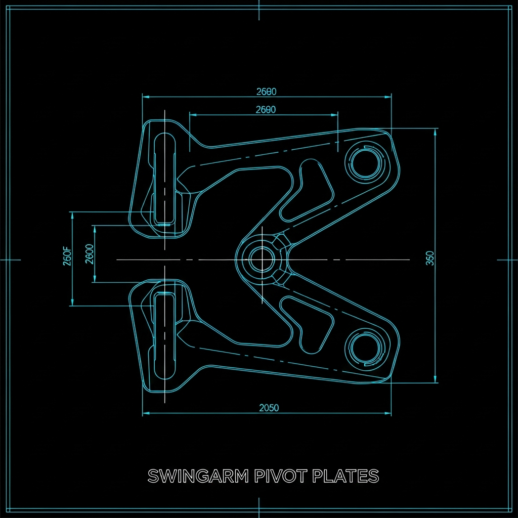 Pit Bike — Swingarm Pivot Plates (pair)