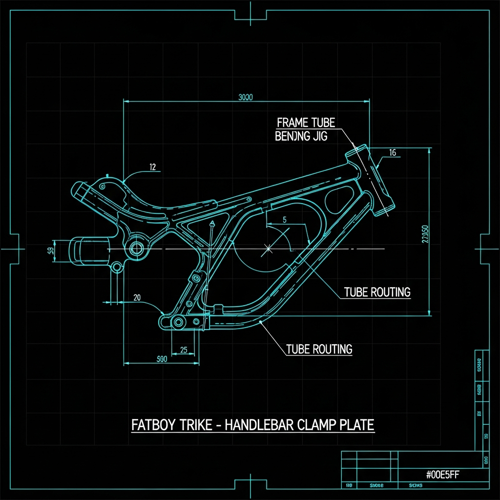 Fatboy Trike — Handlebar Clamp Plate