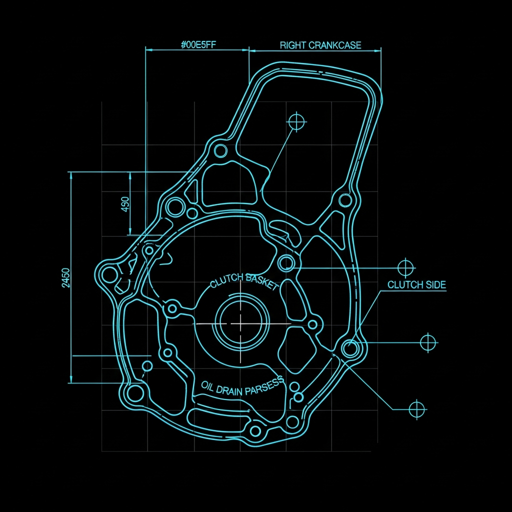 2017-2024 Honda CRF450R — Right Crankcase