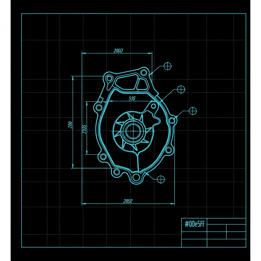 2014-2024 Yamaha MT-07 — Water Pump Cover