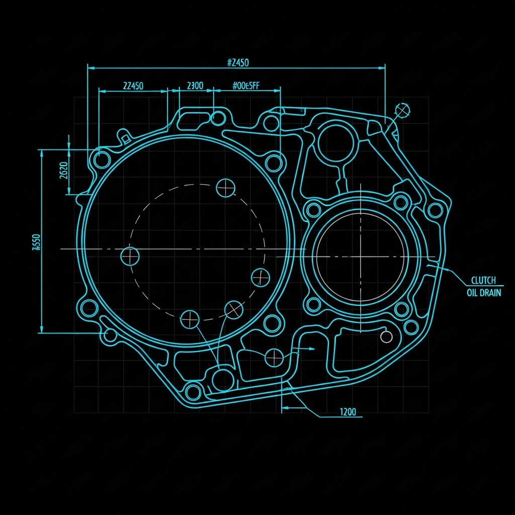 2018-2024 Yamaha YZ450F — Right Crankcase