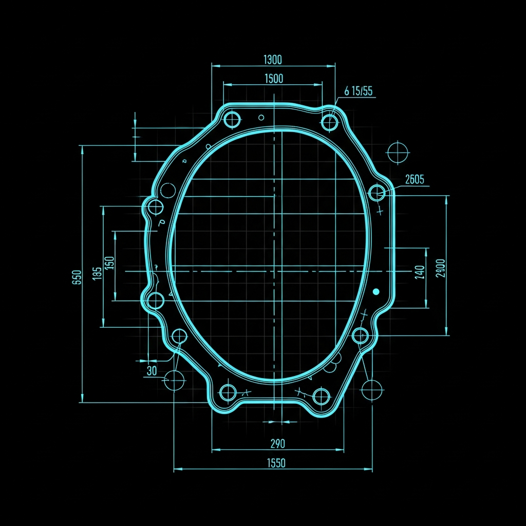 Oil Filter Adapter Plate Template — SBC/LS