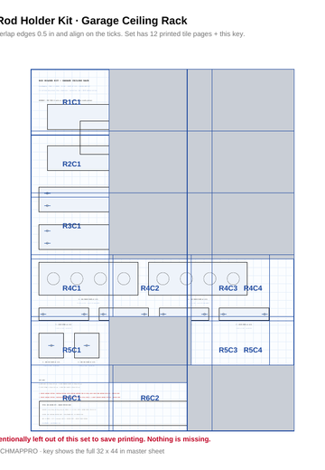 Rod Holder Kit — Garage Ceiling Rack