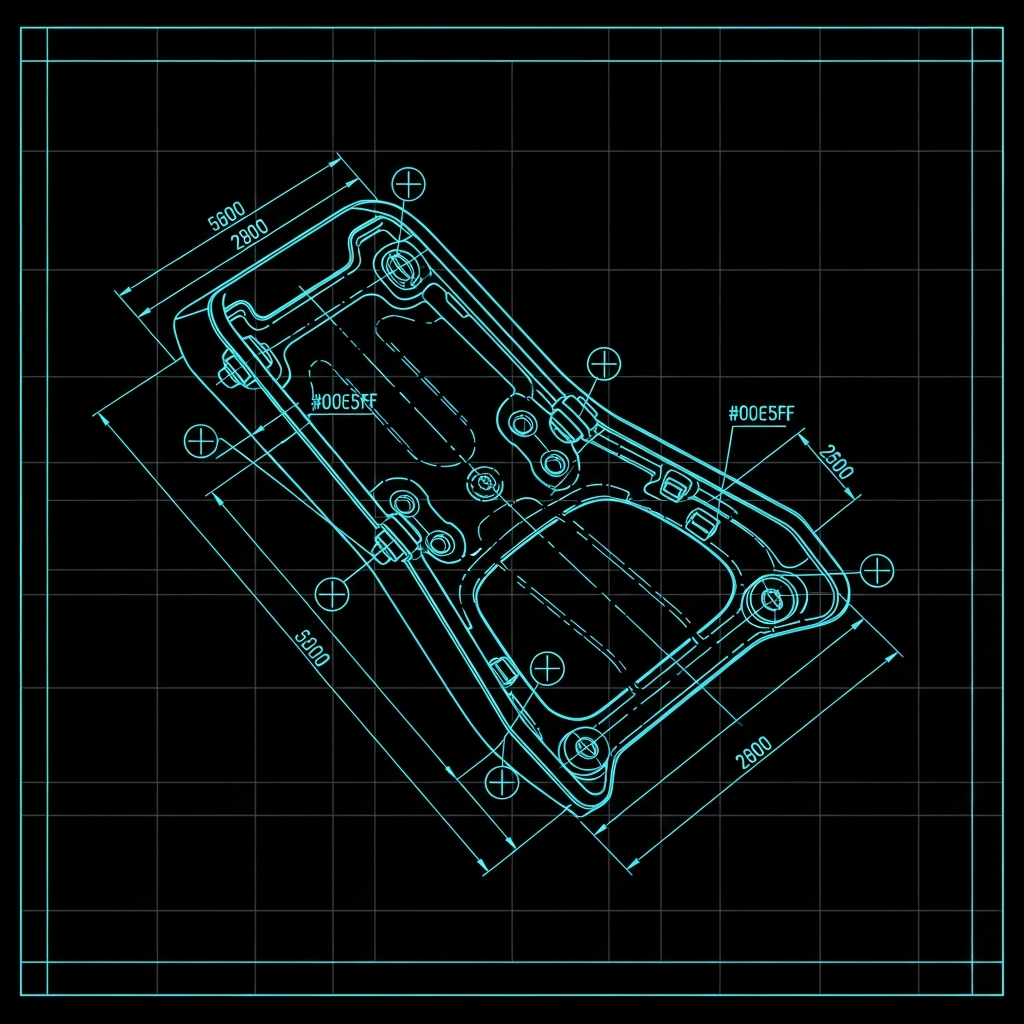 Motorcycle Seat Foam Template - Tapered