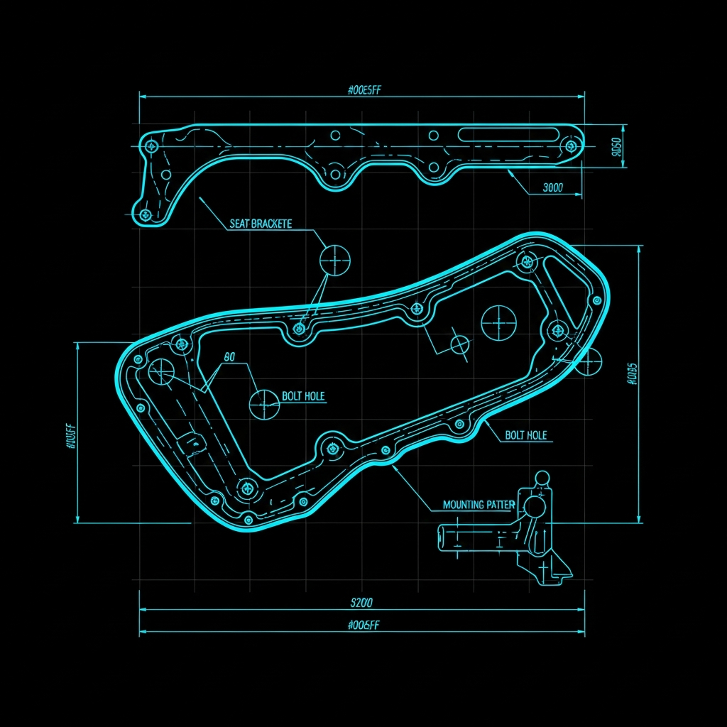ATV Wide Seat Foam Template