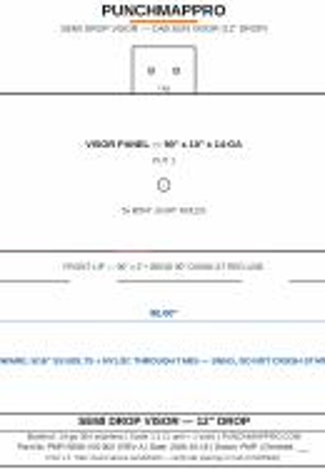 Semi Drop Visor — 12" Drop Template