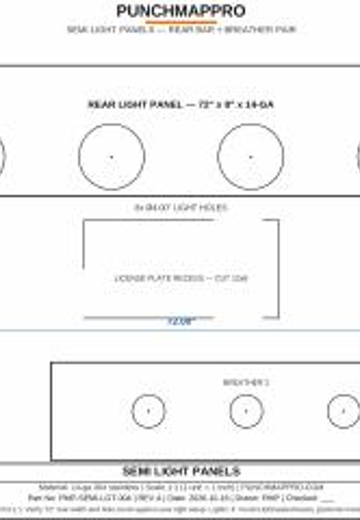 Semi Light Panels — Rear Bar + Breather Pair Templates