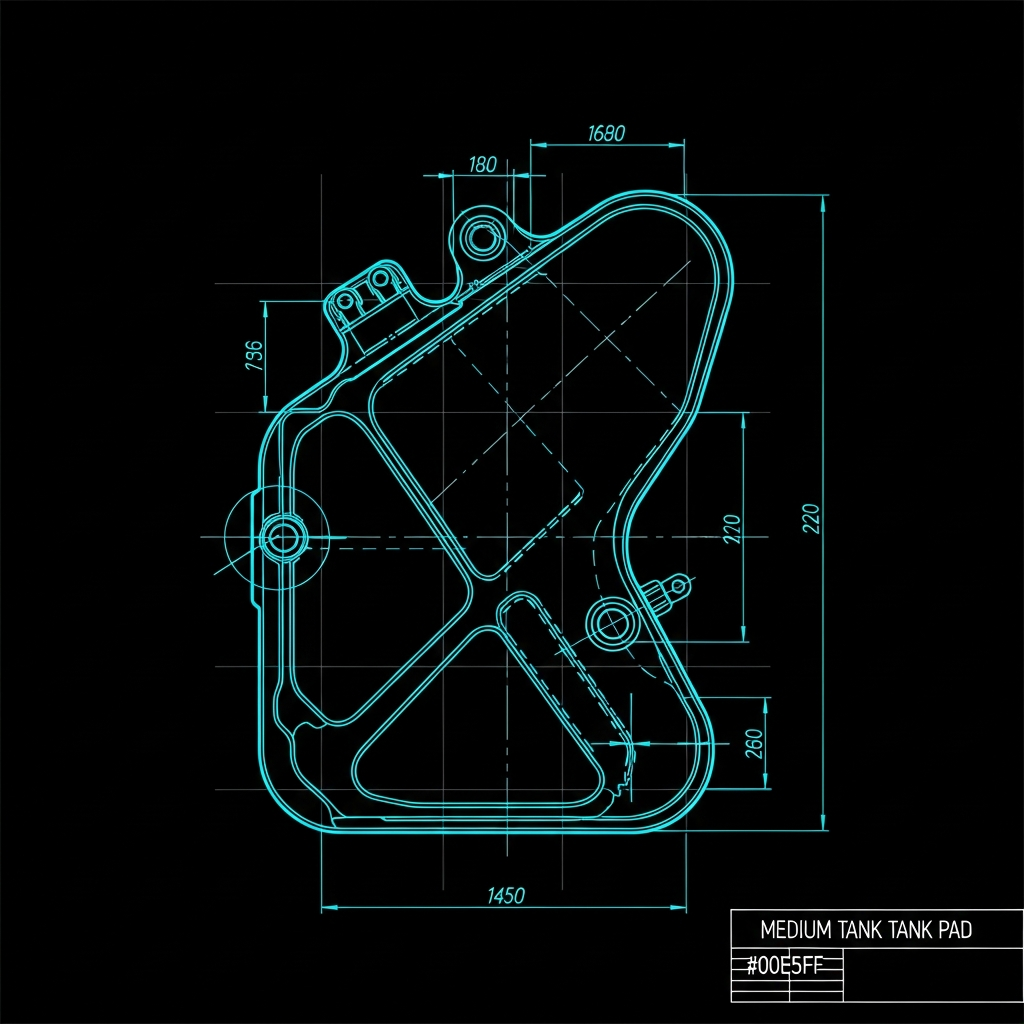 Medium Tank Pad Template