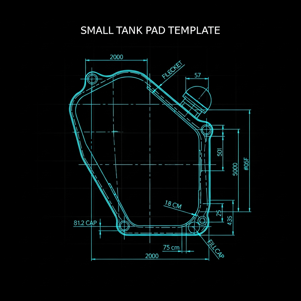 Small Tank Pad Template