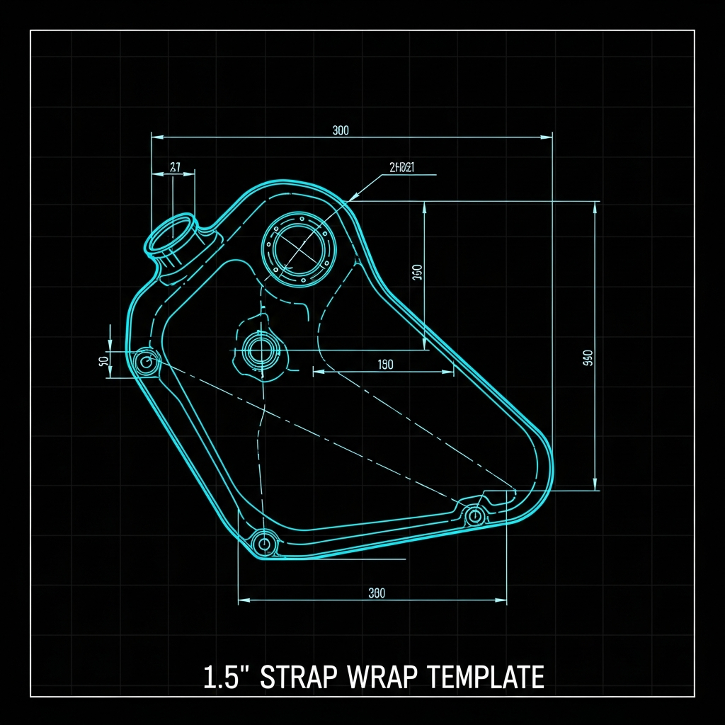 1.5" Strap Wrap Template
