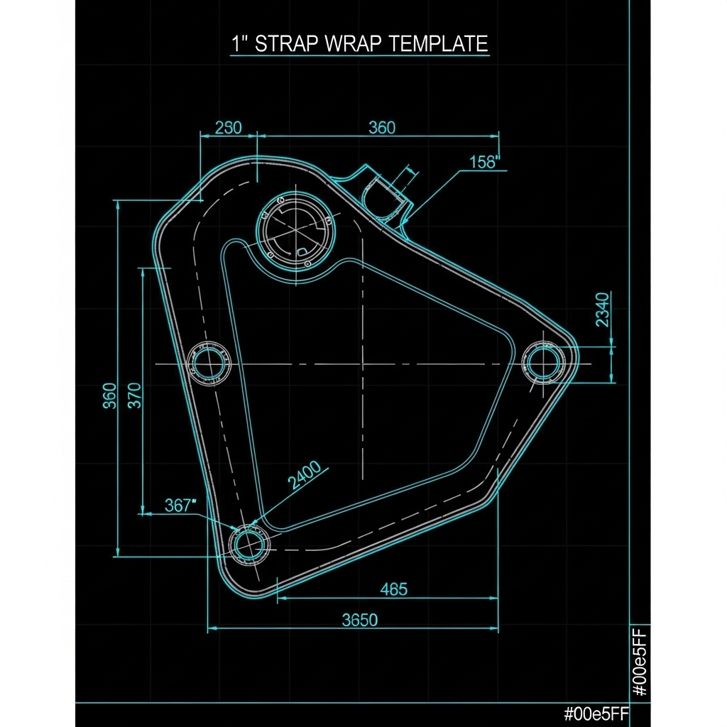 1" Strap Wrap Template