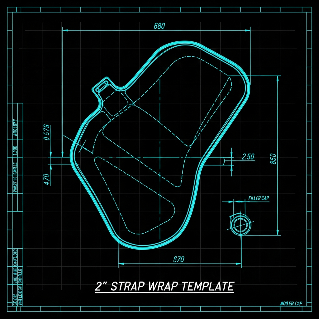 2" Strap Wrap Template