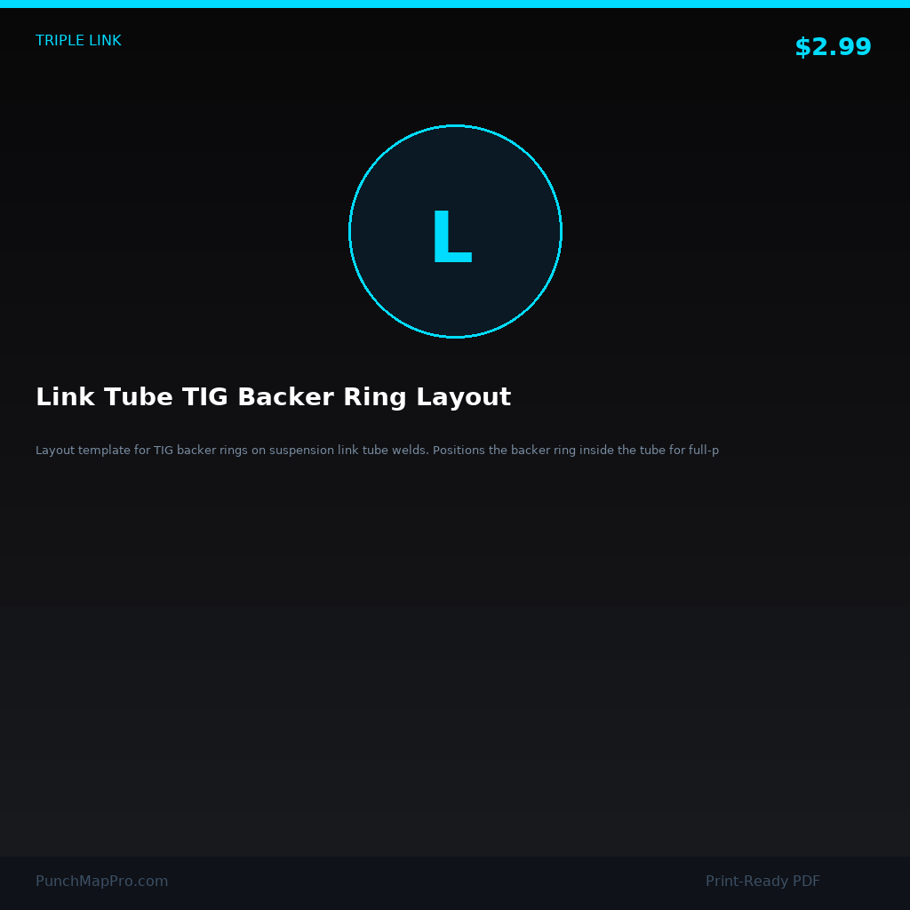 Triple Link Suspension — Link Tube TIG Backer Ring Layout