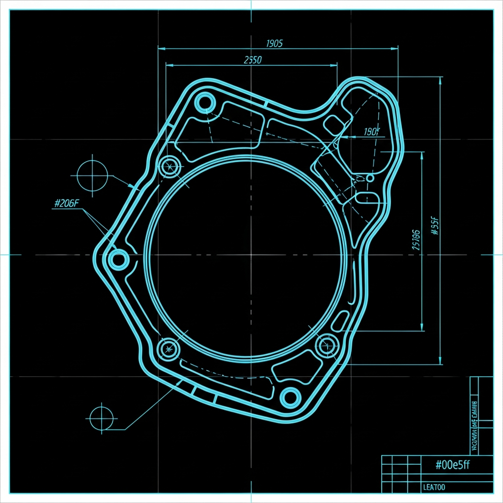 T3 Turbo Flange Template — Inlet