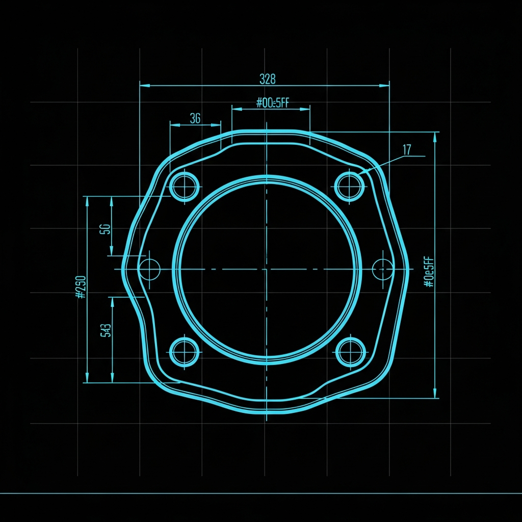 38mm Wastegate Flange Template