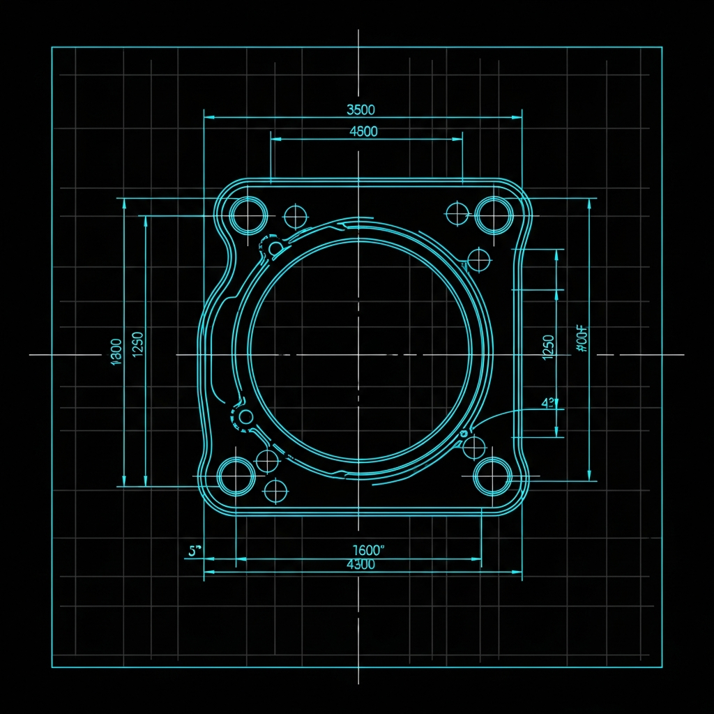 44mm Wastegate Flange Template